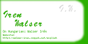 iren walser business card